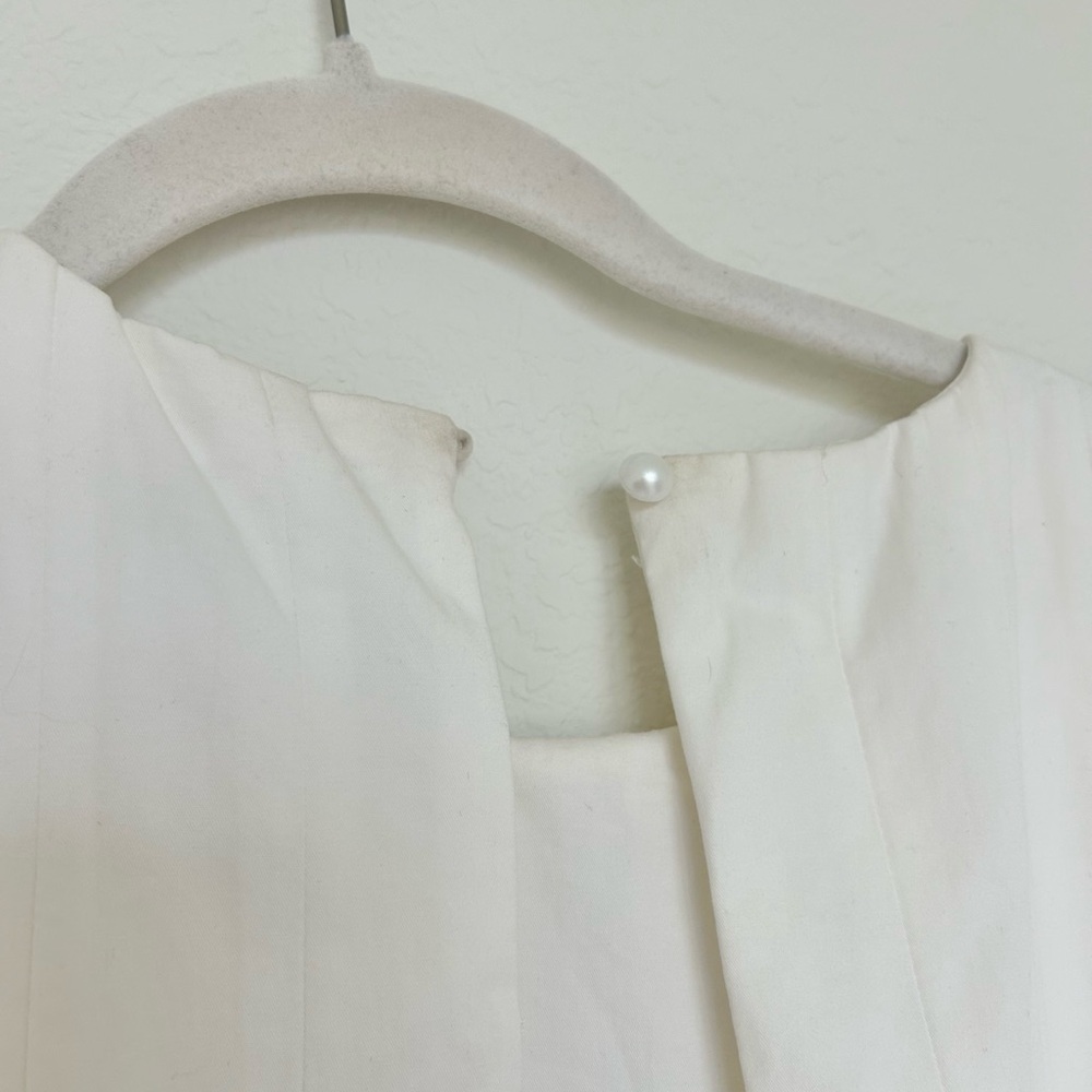 Eri + Ali Corset-Seamed Midi Dress in White - Picture 7 of 8